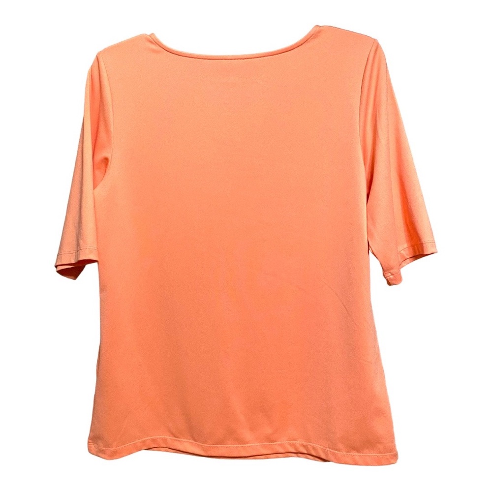 Susan Graver Essentials Peach Short Sleeved Top XS